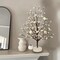 2 Pack Artificial Fall Tabletop Trees with White Pumpkins & Berry Accents, 15 Inch Thanksgiving Centerpieces for Tables, Autumn Harvest Decorations for Mantel, Fireplace, Dining Room & Home Decor